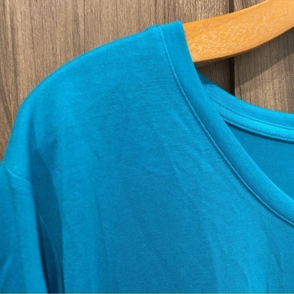 Soft Surroundings 2X Shirt Tunic Short Sleeve Lagenlook layered sheer hem - Picture 4 of 6